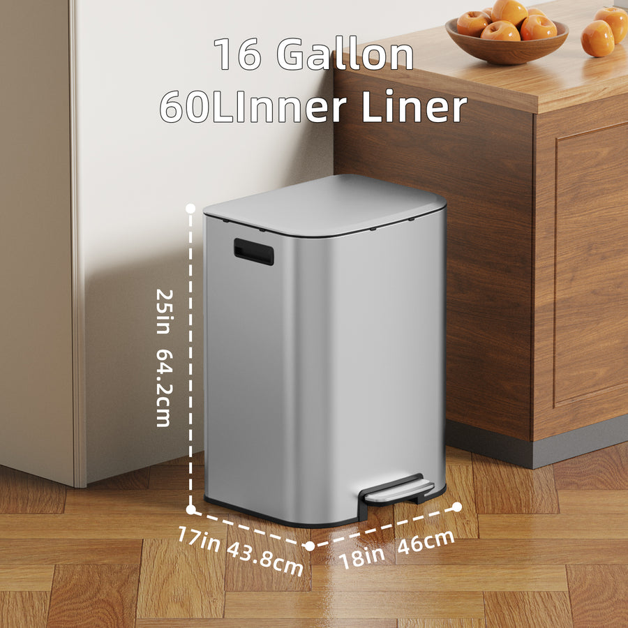 B8 60L Pedal Trash Can